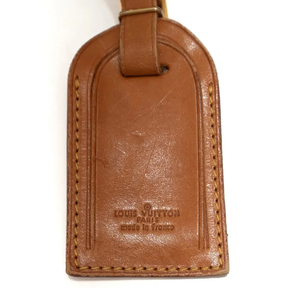 Authentic Louis Vuitton Vachetta Leather Luggage Name Tag RR